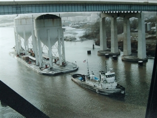 Towing top-heavy load